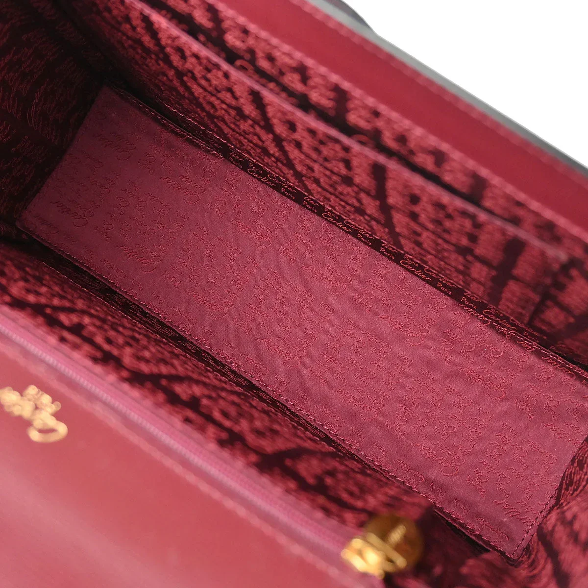 Cartier Bordeaux Leather Must de Cartier Handbag - Image 8