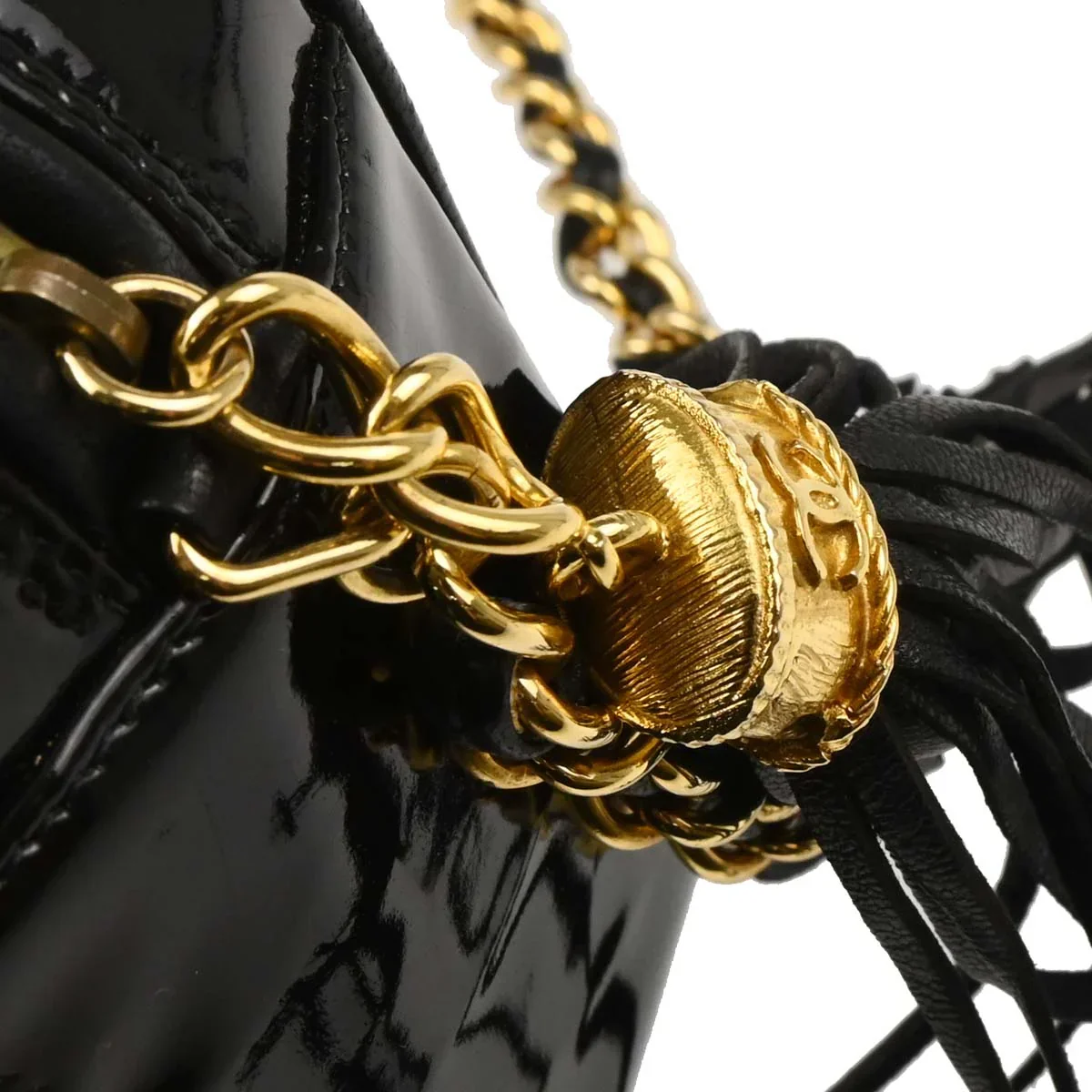 Chanel 1986-1988 Black Patent Leather Camera Bag - Image 5