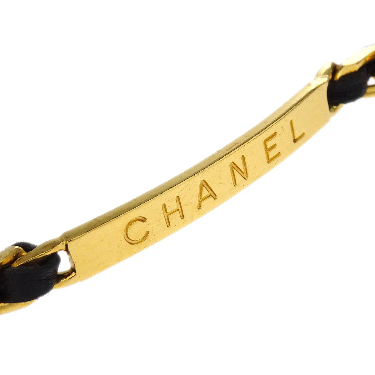 Chanel Bracelet Gold Black 96P - Image 2
