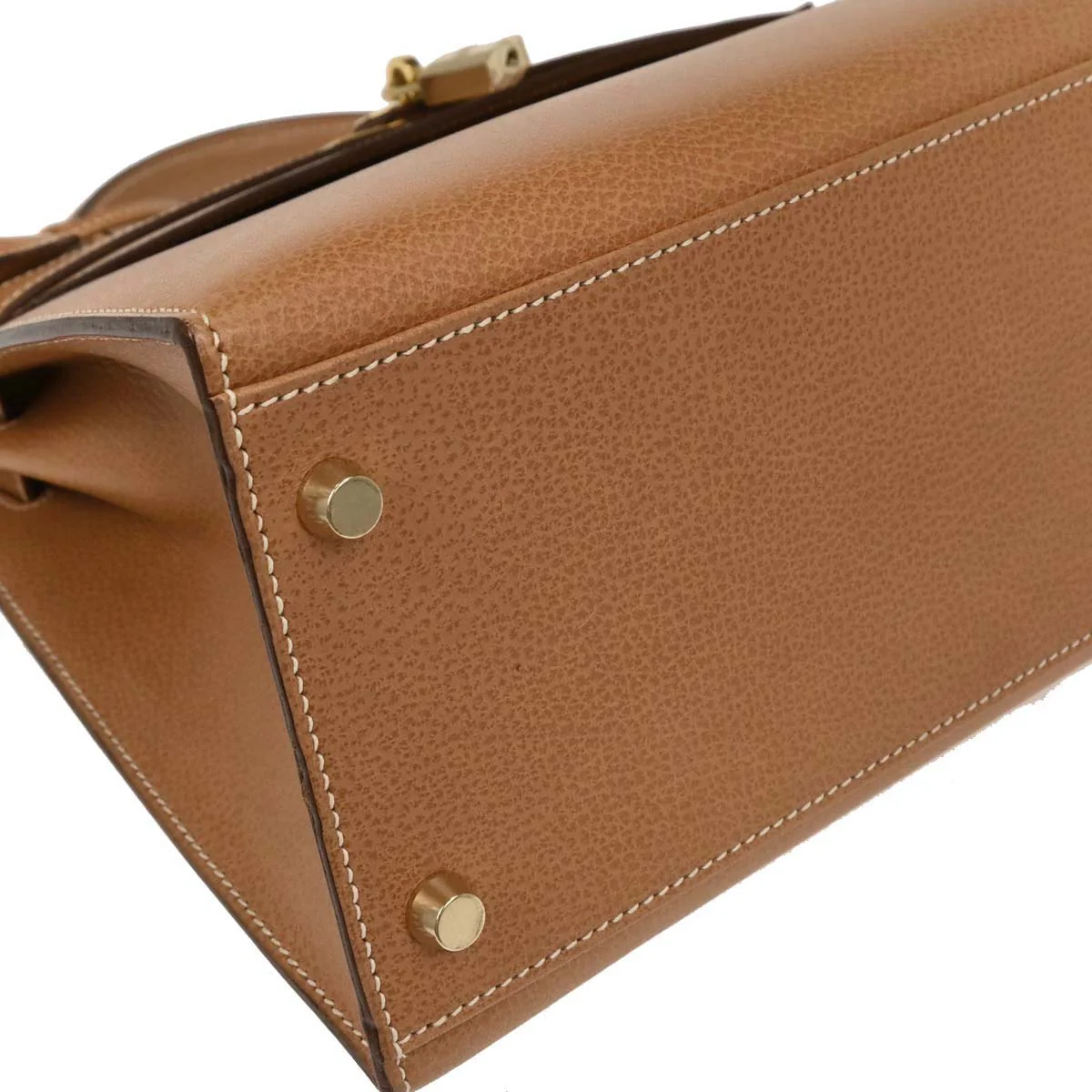 Hermes 2003 Gold Ardennes Kelly 32 Sellier 2way Shoulder Handbag - Image 5
