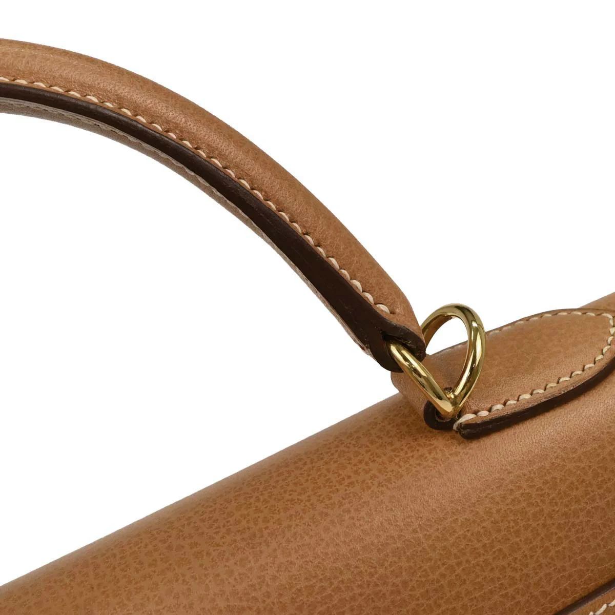 Hermes 2003 Gold Ardennes Kelly 32 Sellier 2way Shoulder Handbag - Image 6