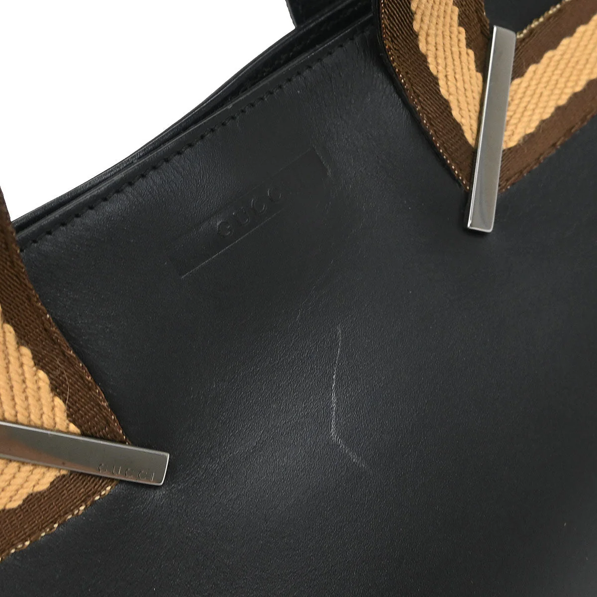 Gucci Black Leather Tote Handbag - Image 3