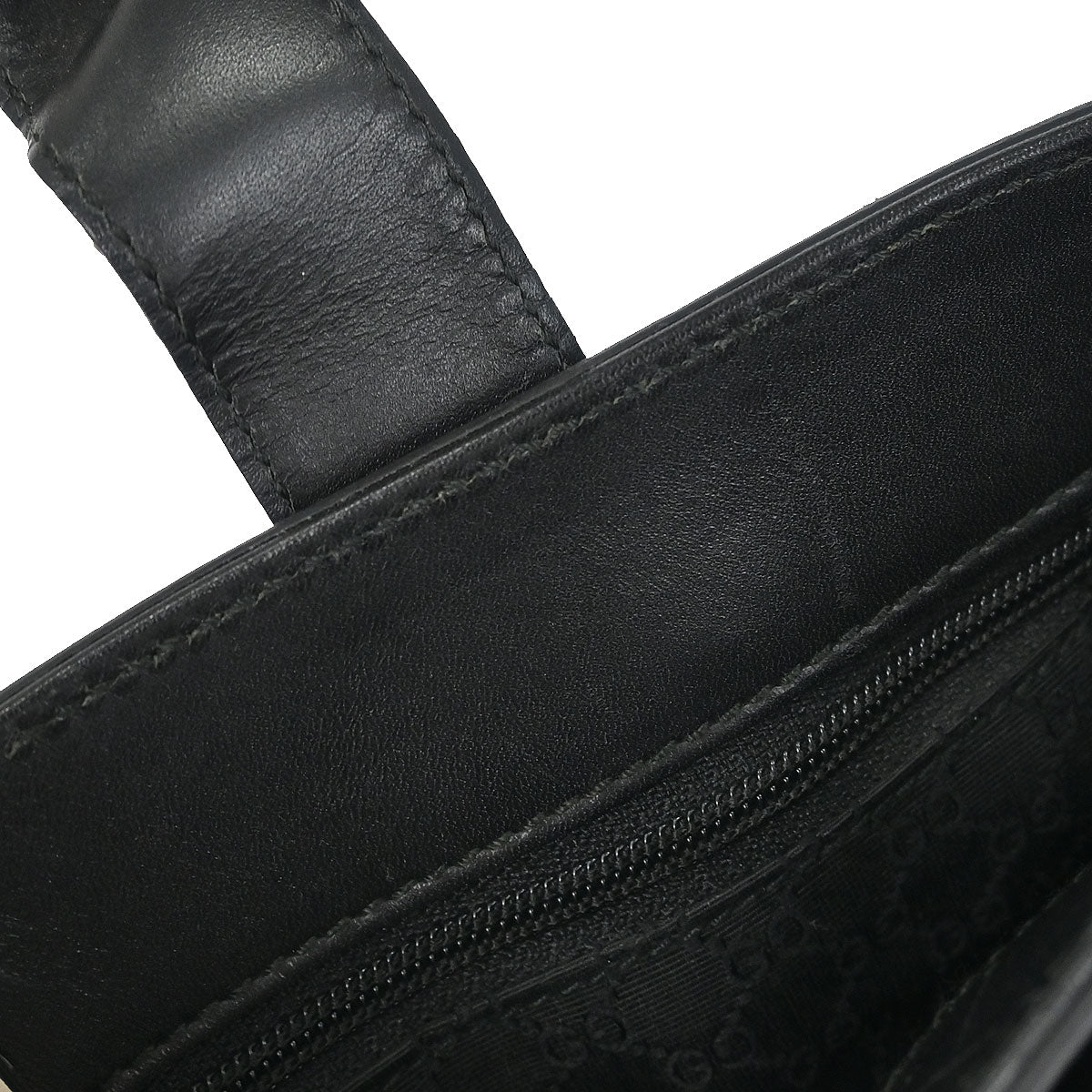 Gucci Black Leather Tote Handbag - Image 7
