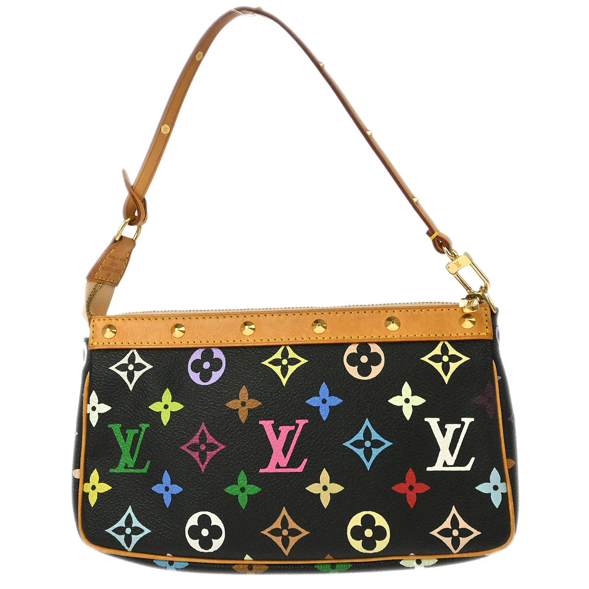 Louis Vuitton 2003 Black Multicolor Pochette Accessoires M92648 - Image 2