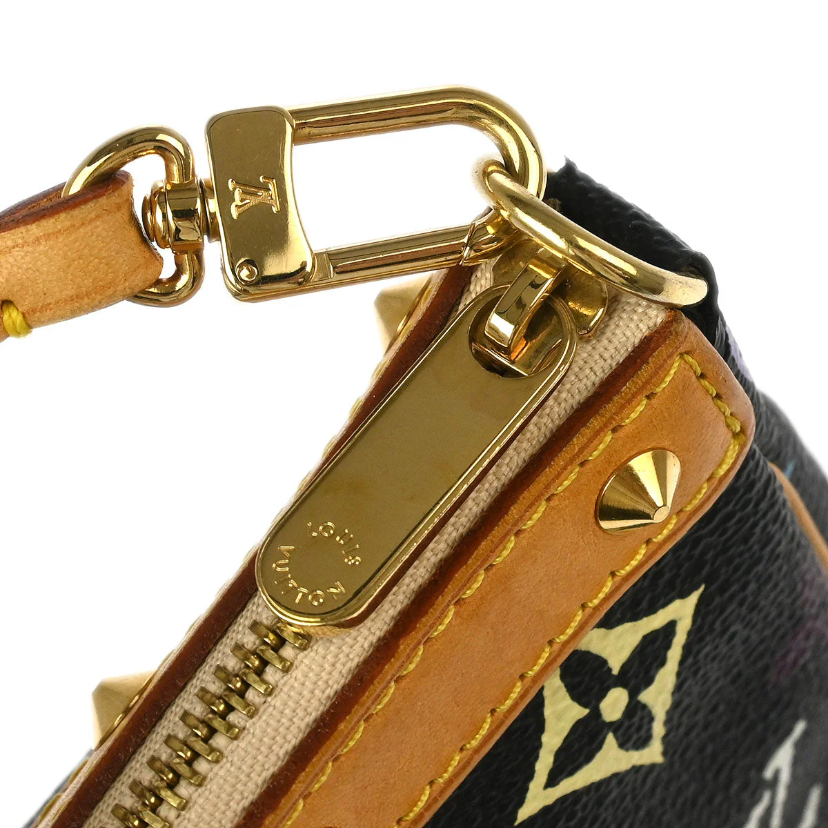 Louis Vuitton 2003 Black Multicolor Pochette Accessoires M92648 - Image 5