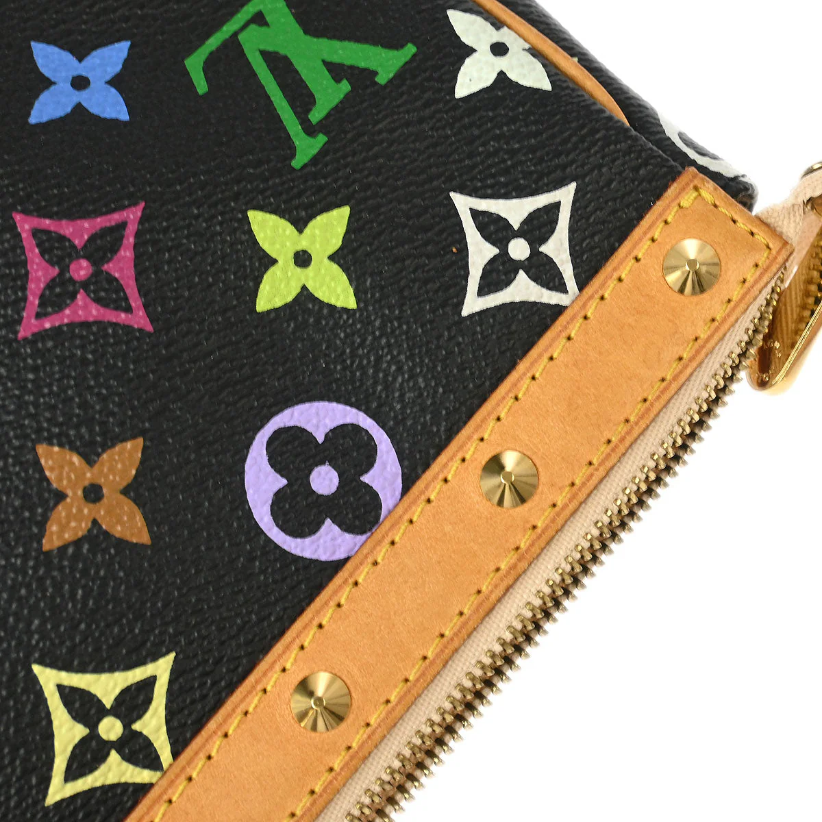 Louis Vuitton 2003 Black Multicolor Pochette Accessoires M92648 - Image 8