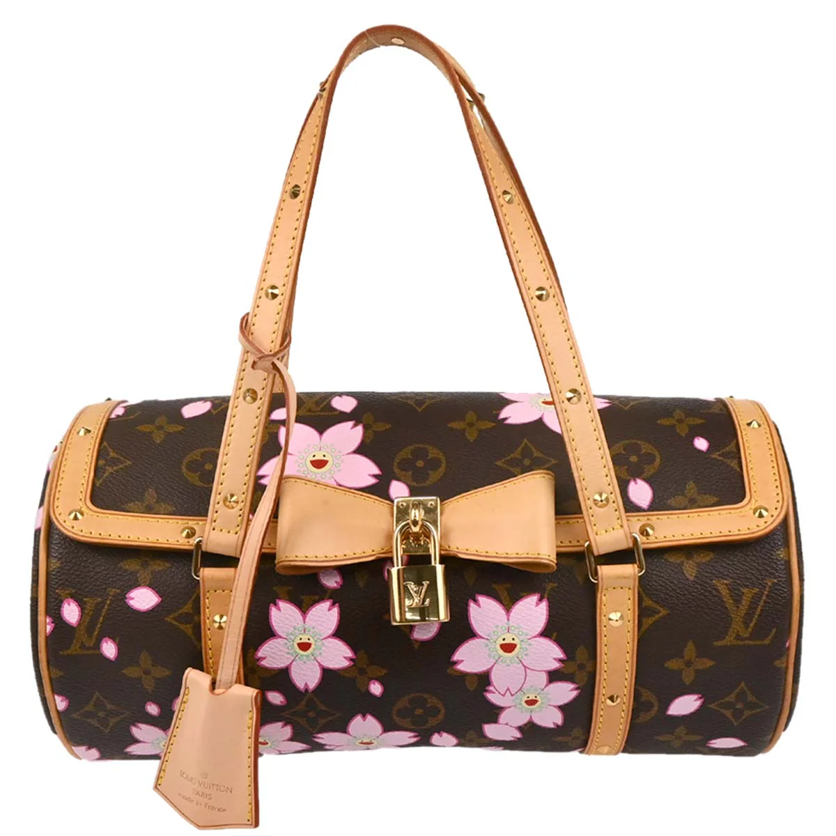 Louis Vuitton 2003 Monogram Cherry Blossom Papillon Handbag M92009