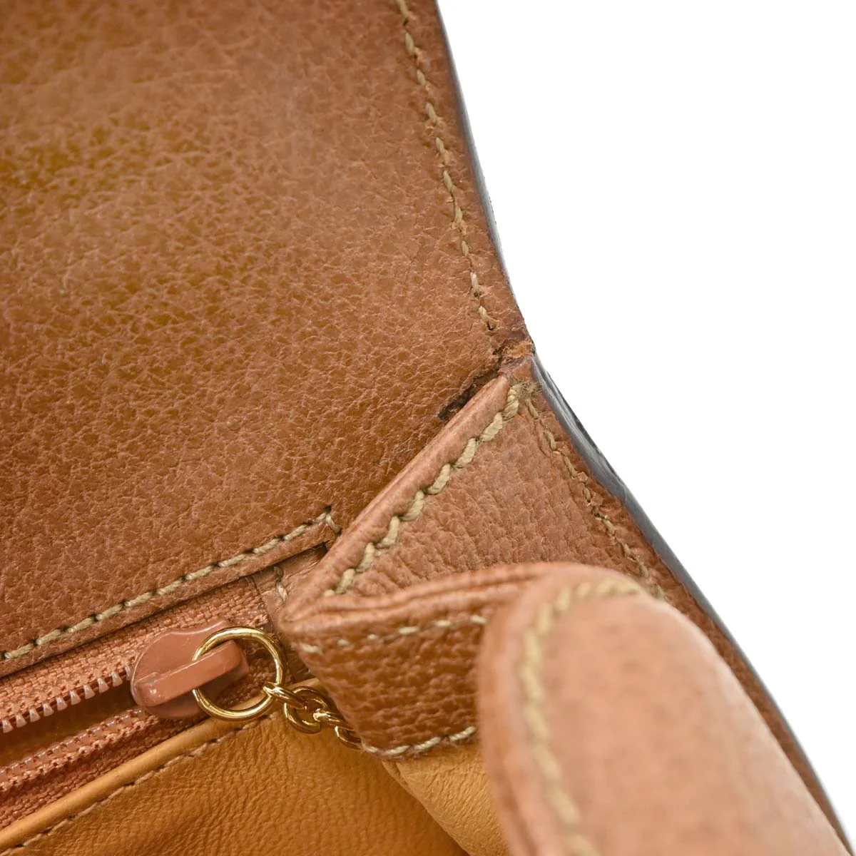 Gucci Brown Pigskin Bamboo Handbag - Image 8