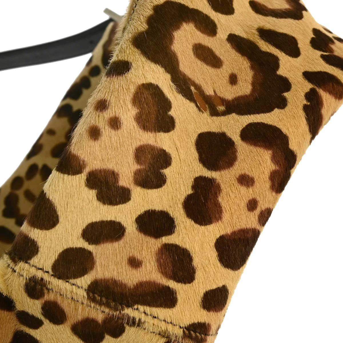 Fendi * Beige Pony Hair Mamma Baguette Handbag - Image 11