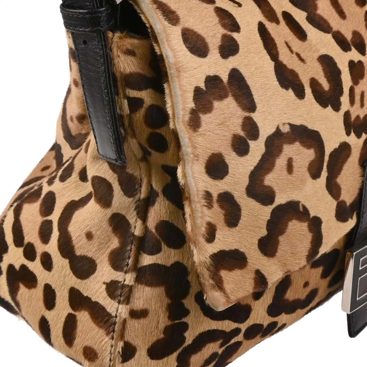 Fendi * Beige Pony Hair Mamma Baguette Handbag - Image 3