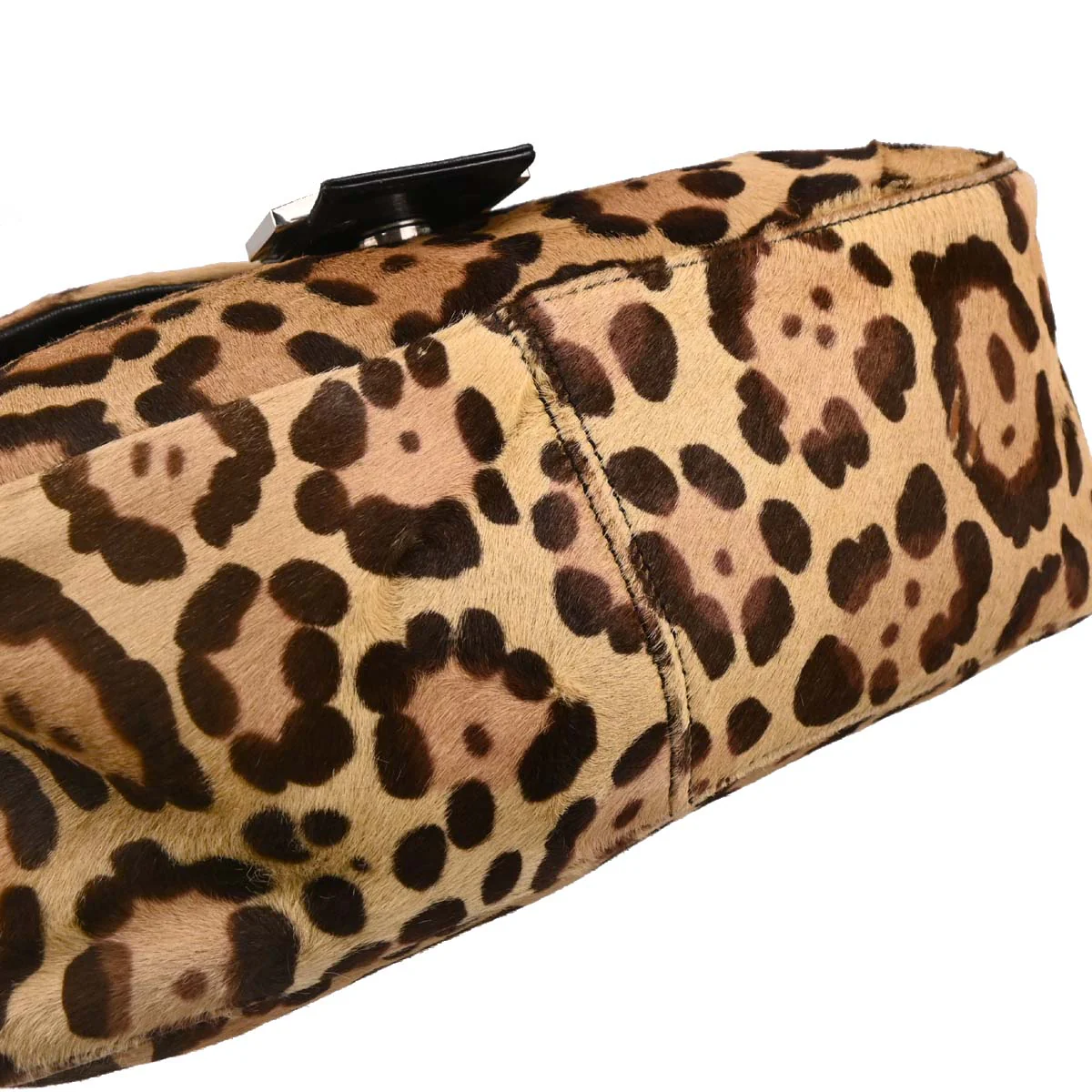 Fendi * Beige Pony Hair Mamma Baguette Handbag - Image 4