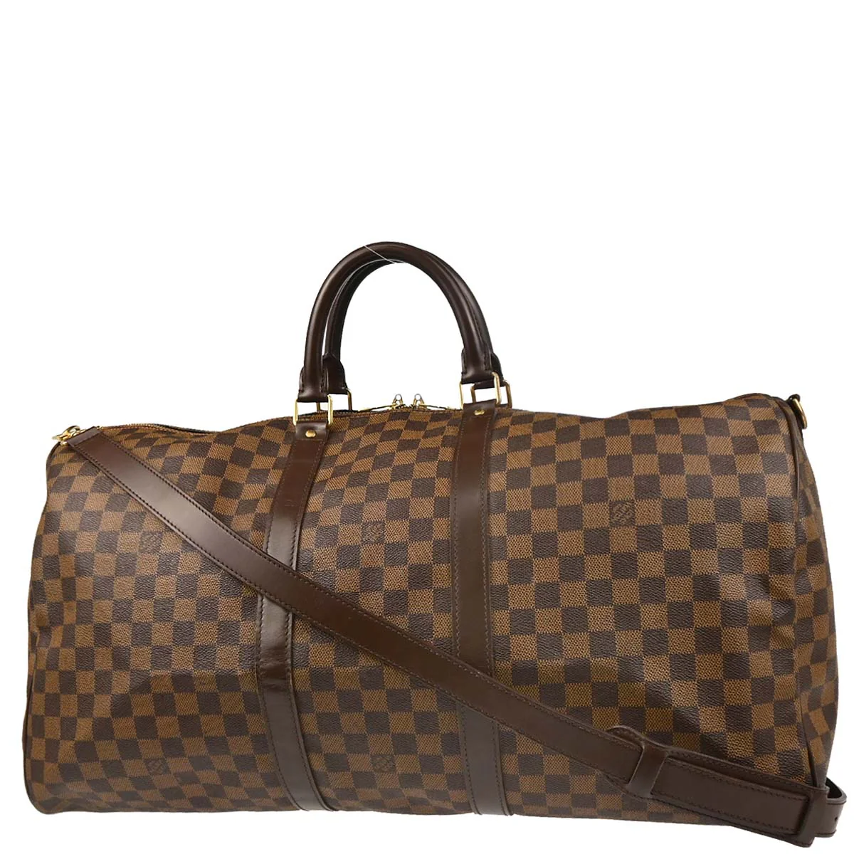 Louis Vuitton 2007 Damier Keepall Bandouliere 55 Duffle Bag N41414 - Image 2