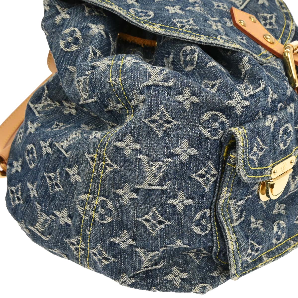 Louis Vuitton 2006 Blue Monogram Denim Sac a Dos GM Backpack M95056 - Image 3