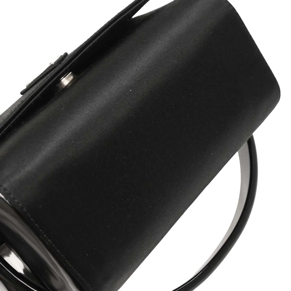 Prada Black Satin Vanity Handbag - Image 4