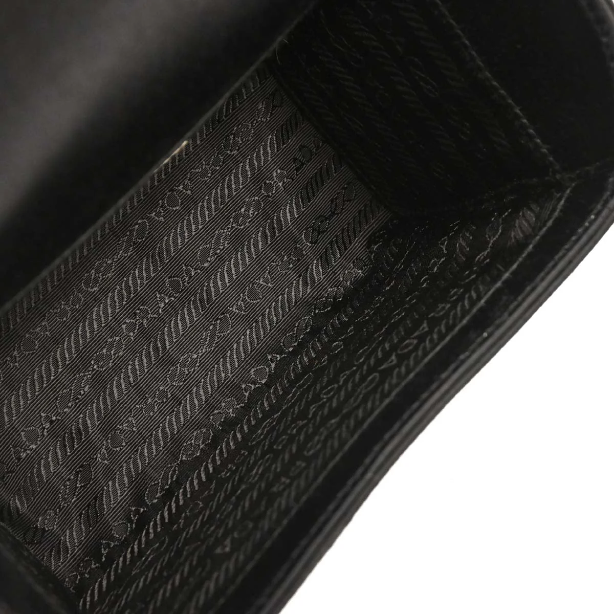 Prada Black Satin Vanity Handbag - Image 7