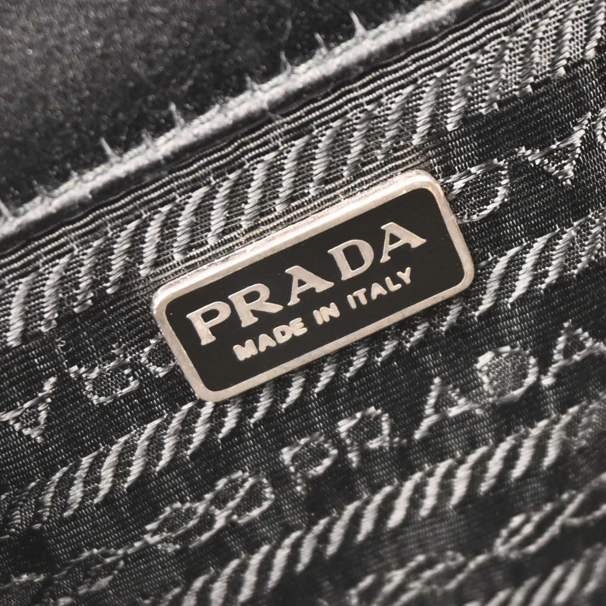 Prada Black Satin Vanity Handbag - Image 8