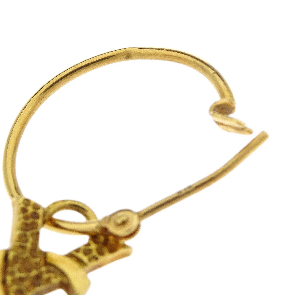 Yves Saint Laurent Piercing Earrings 18K Gold - Image 3