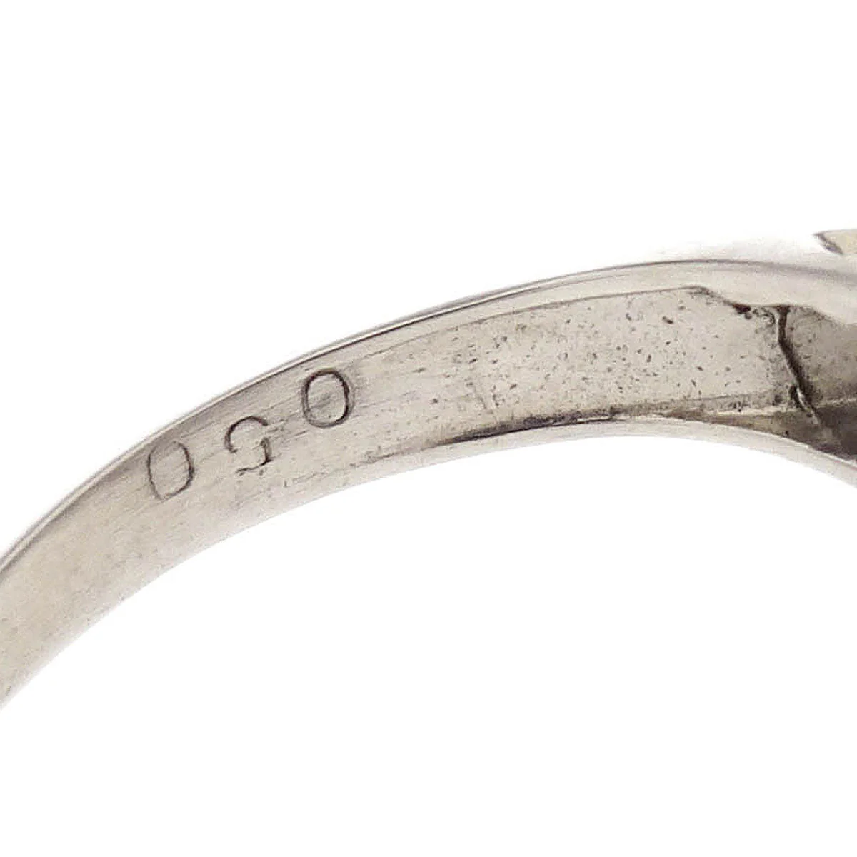 Ring Pt900 Diamond Silver #48 - Image 3