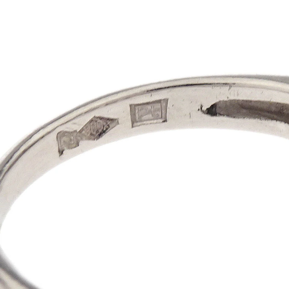 Ring Pt900 Diamond Silver #51 - Image 4