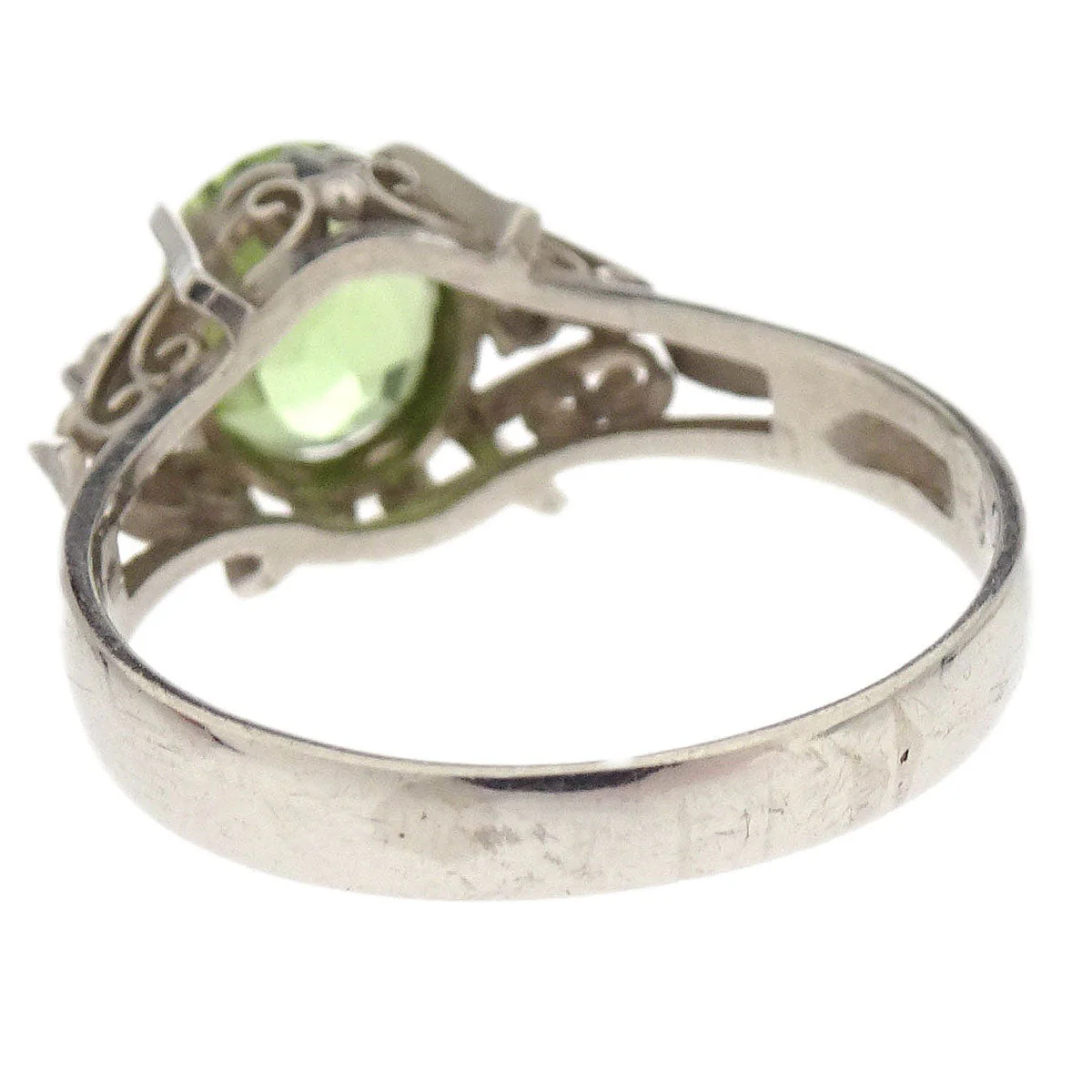 Ring Pm850 Peridot Diamond Silver #56 - Image 3