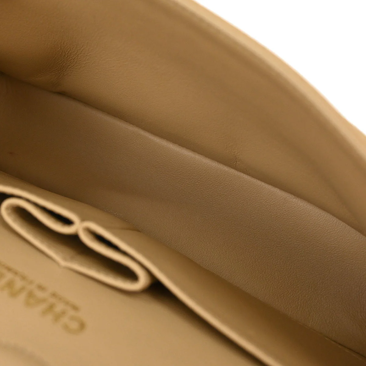 Chanel Beige Caviar Small Classic Double Flap Shoulder Bag - Image 8