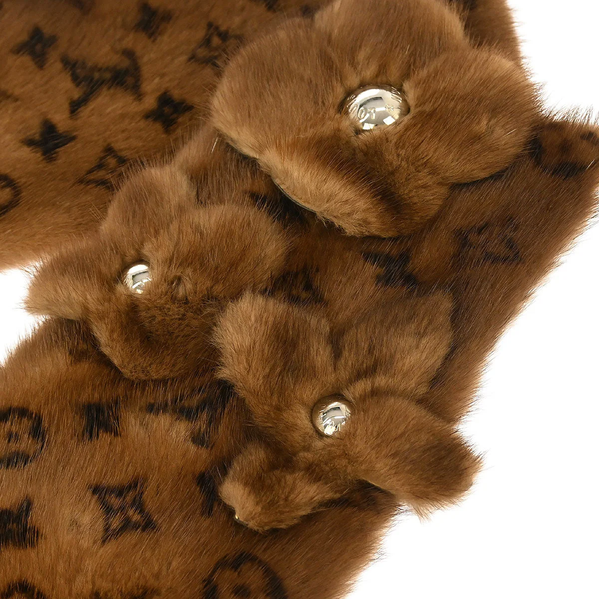 Louis Vuitton Monogram Mink Flower Echarpe Shawl Stole M74259 Small Good - Image 2