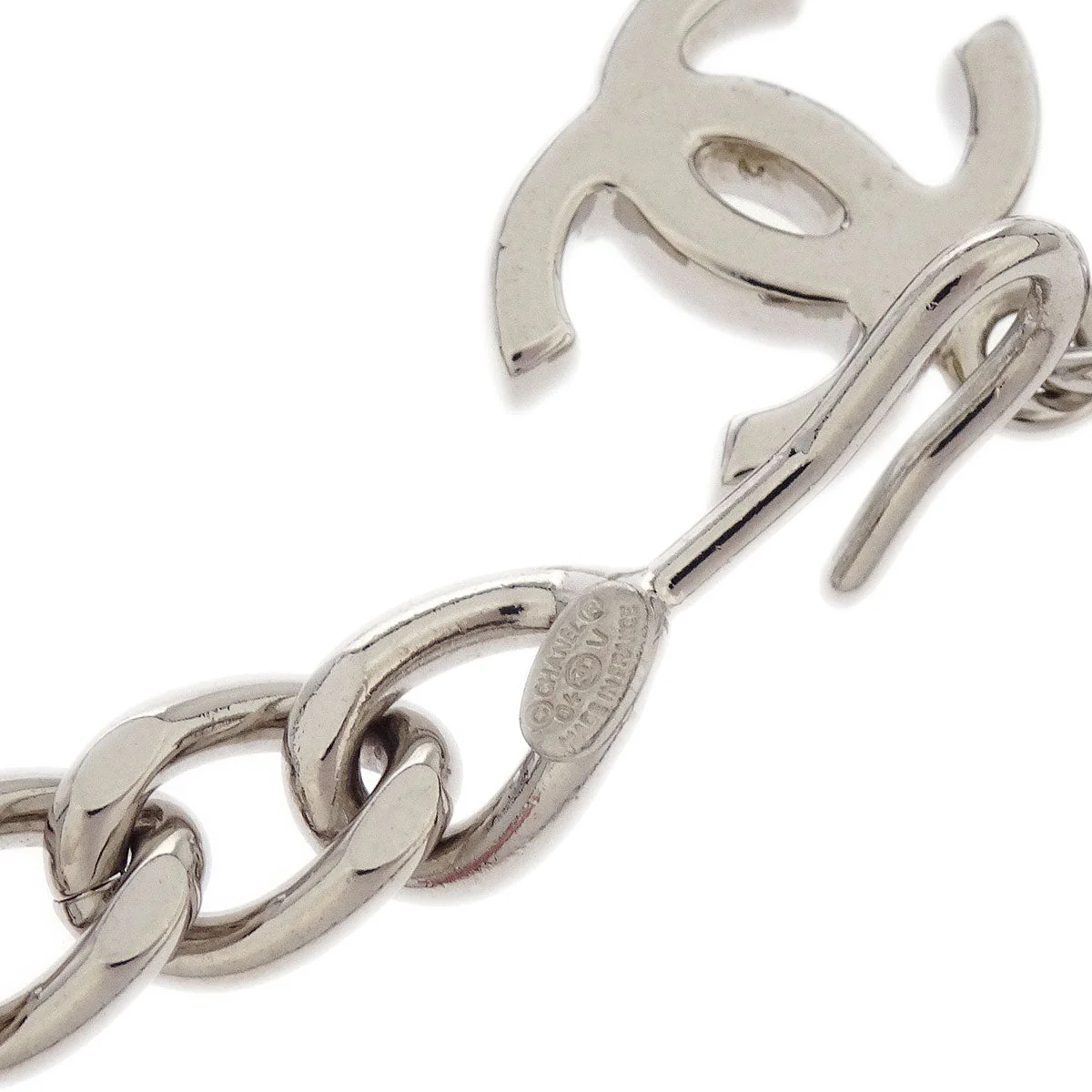 Chanel Charm Chain Belt Silver 04V Small Good - Image 3