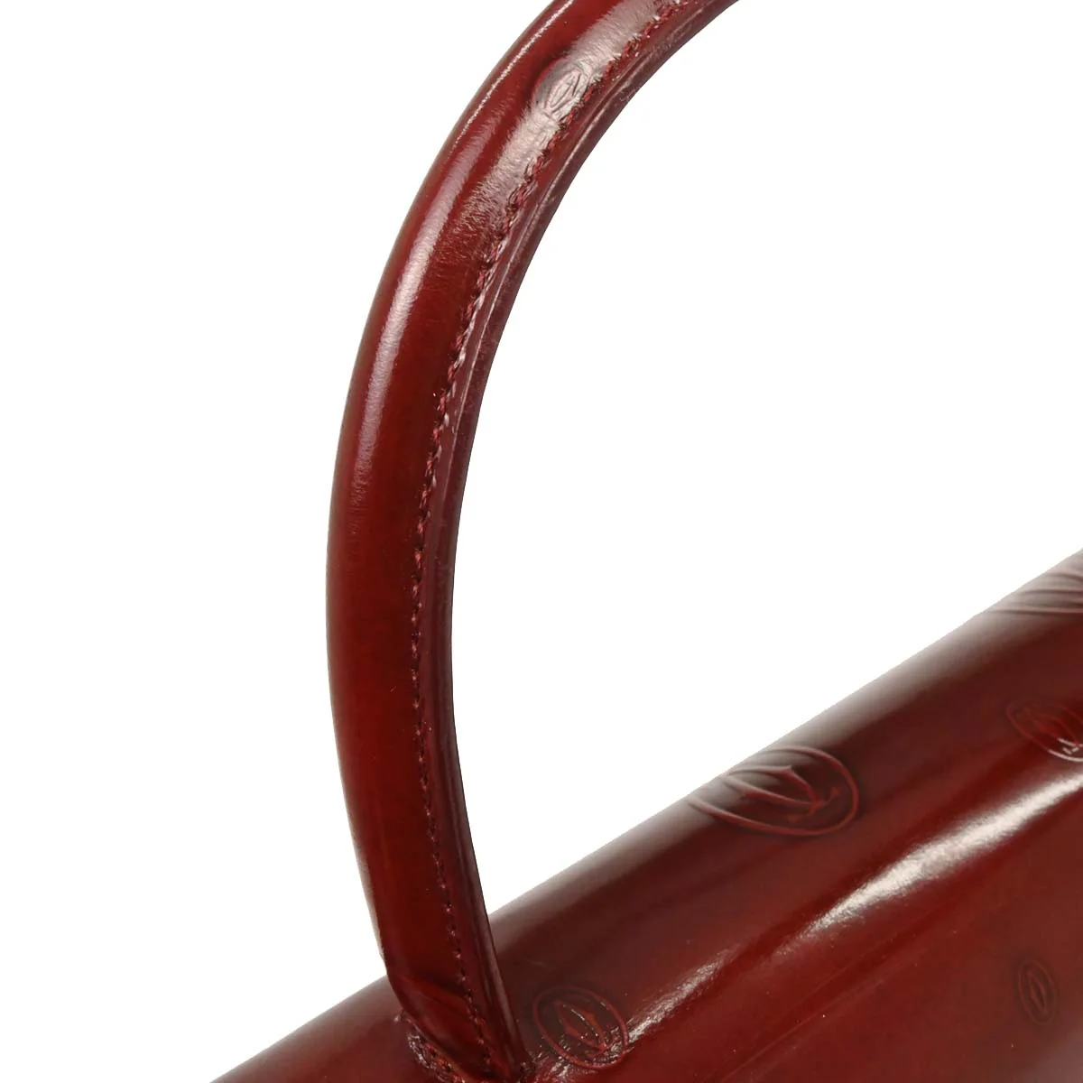 Cartier Bordeaux Patent Leather Happy Birthday Handbag - Image 6