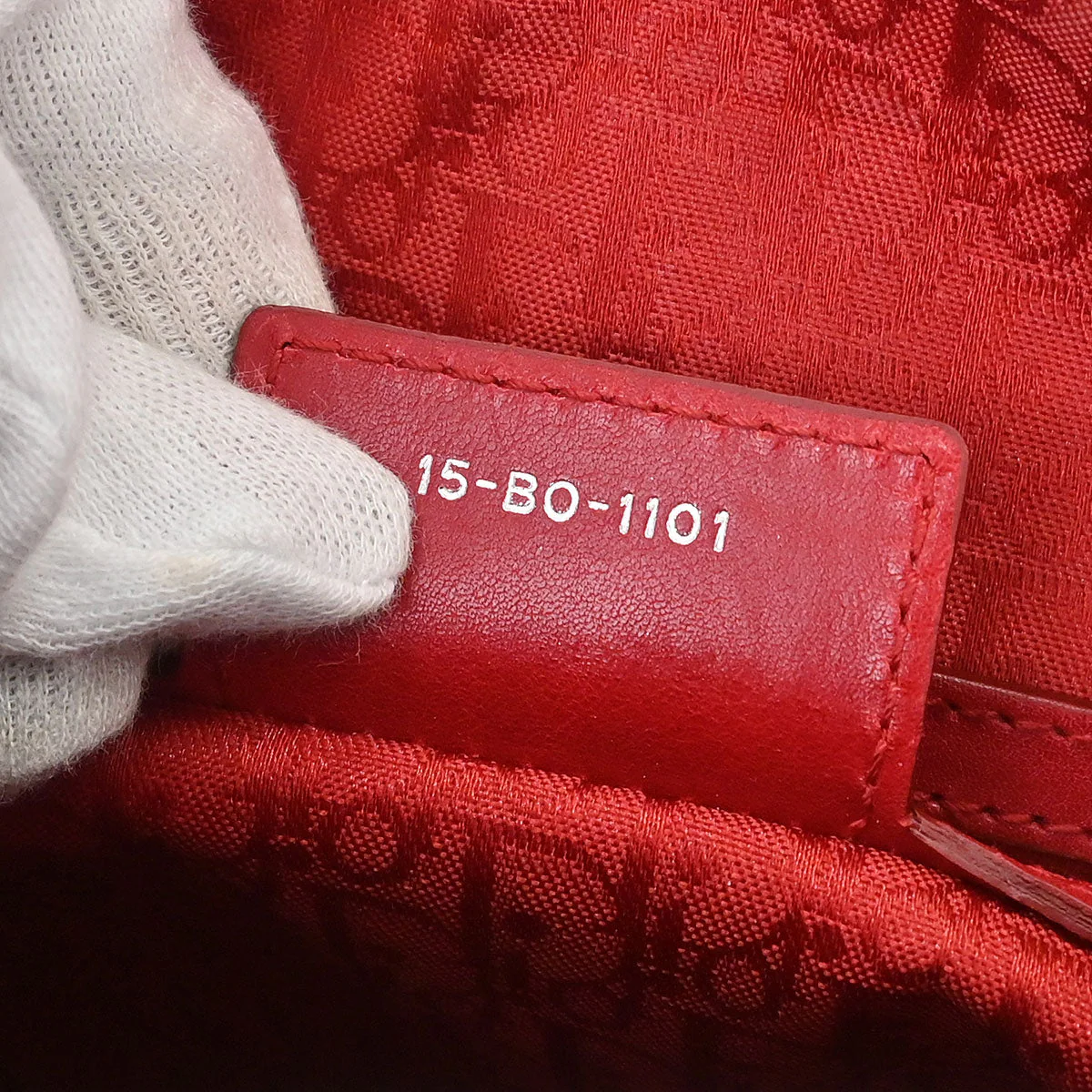 Christian Dior 2011 Red Lambskin Lady Dior Cannage 2way Shoulder Handbag - Image 7