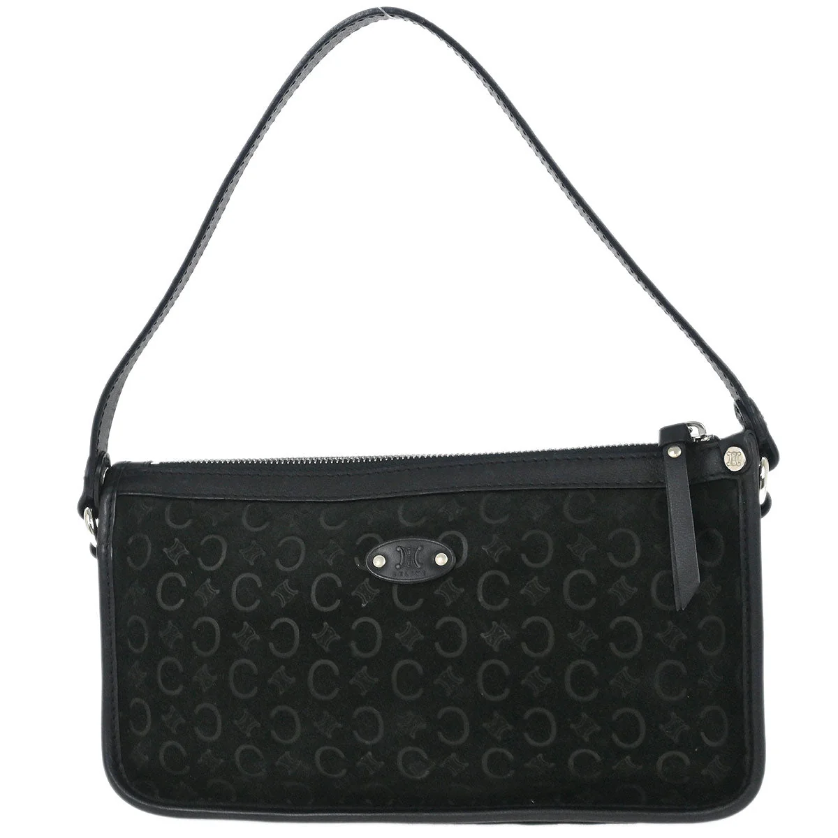 Celine Black Suede Leather C Macadam Handbag - Image 2