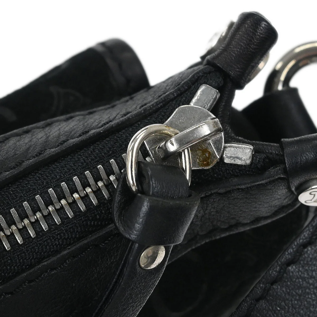 Celine Black Suede Leather C Macadam Handbag - Image 6