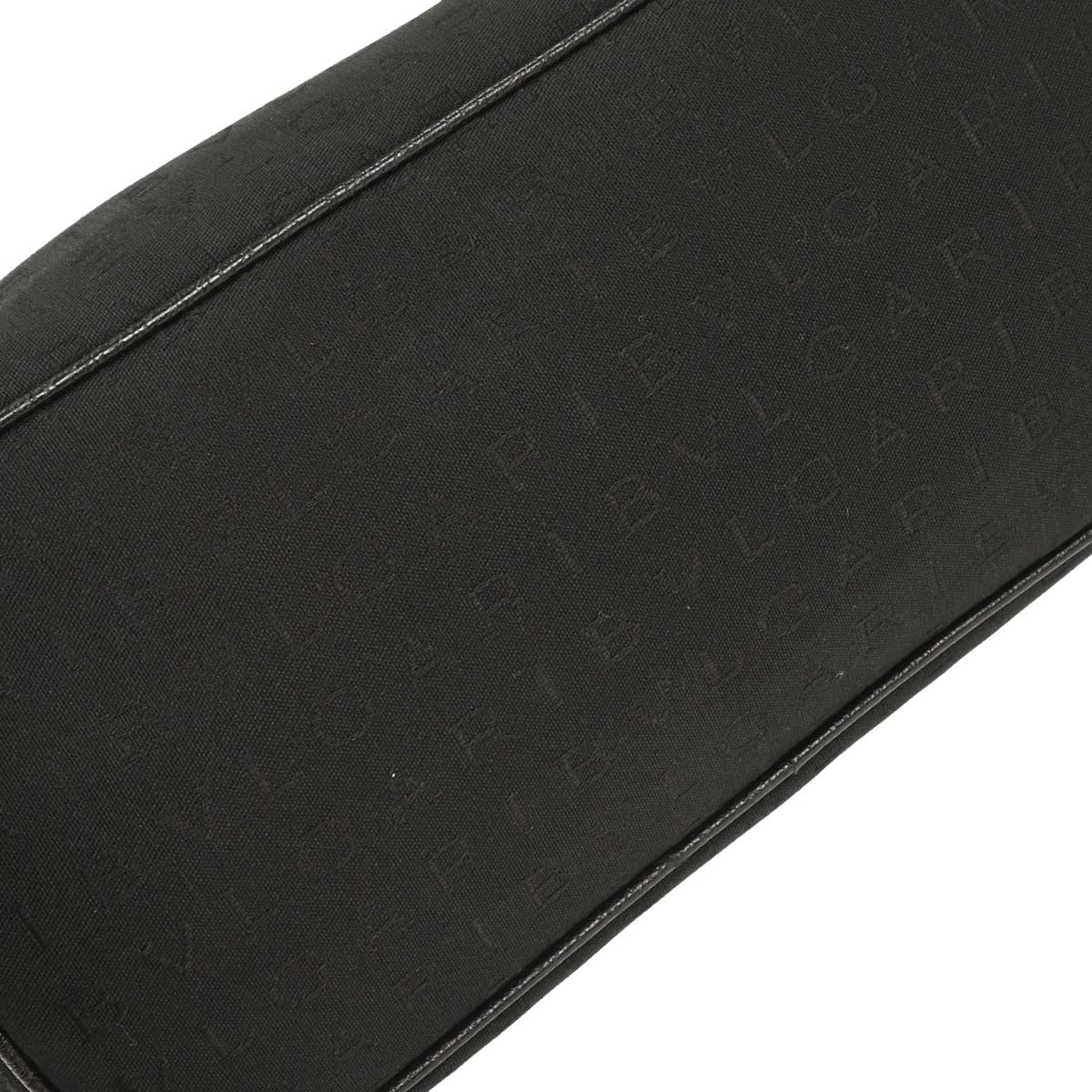 Bvlgari Black Canvas Logomania Hobo Handbag - Image 4