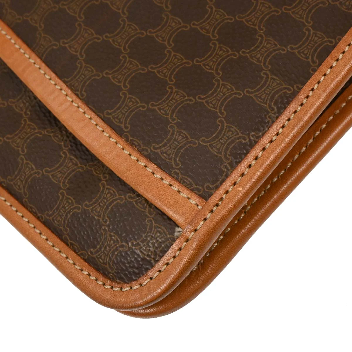 Celine Brown Macadam Clutch Bag - Image 6