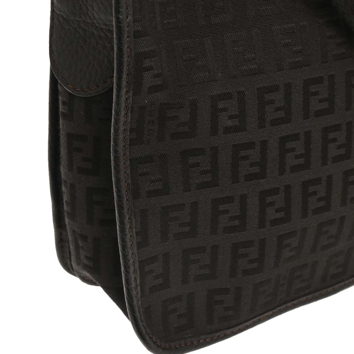 Fendi Black Zucchino Shoulder Bag - Image 3