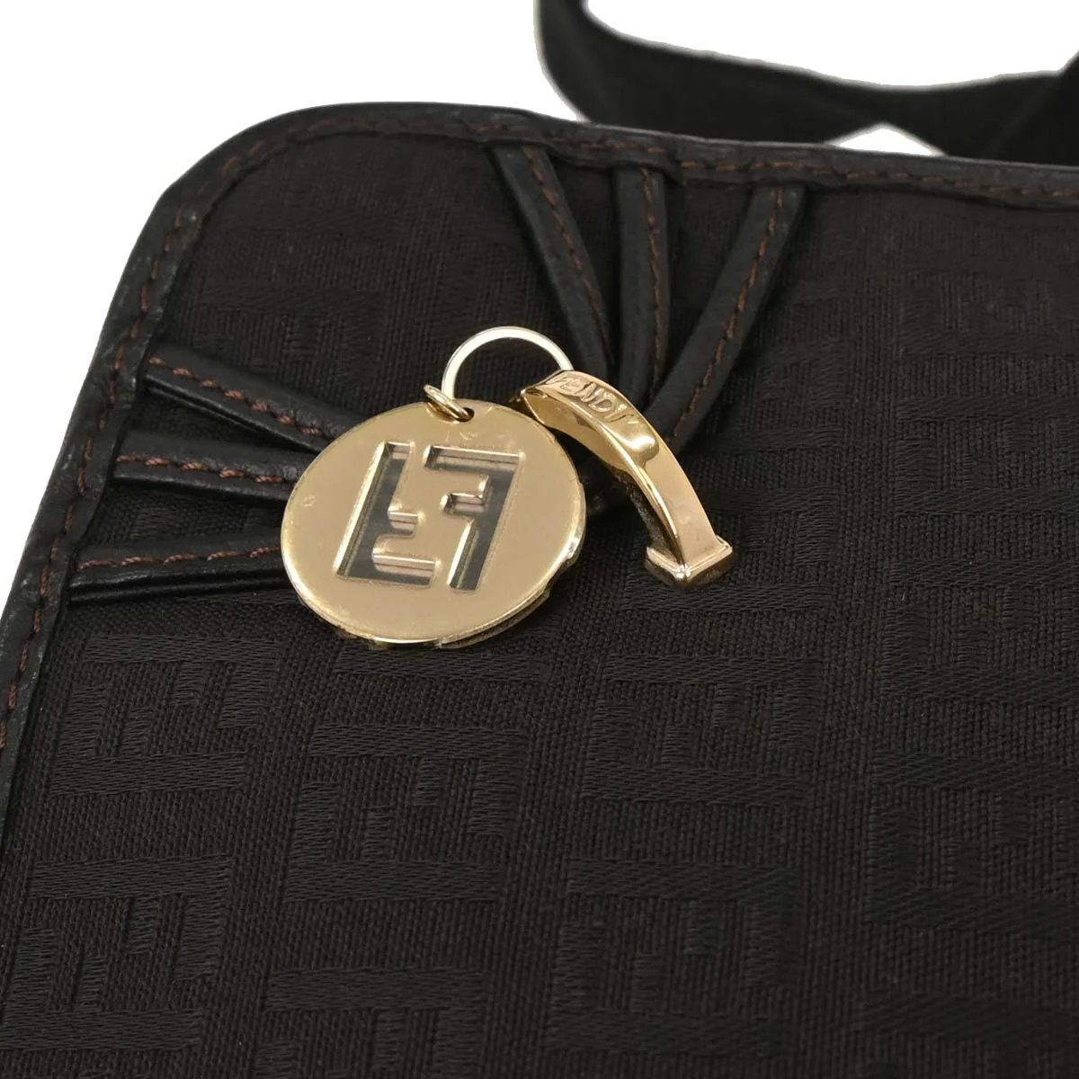 Fendi Black Zucchino Shoulder Bag - Image 5