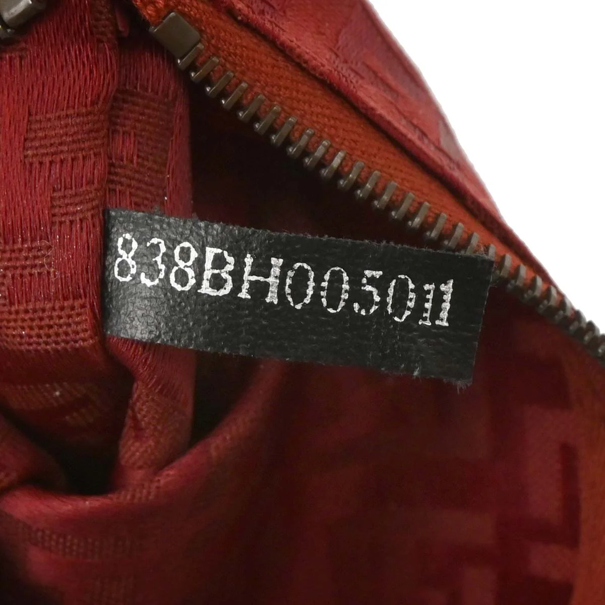 Fendi Red Canvas Zucchino Tote Handbag - Image 10