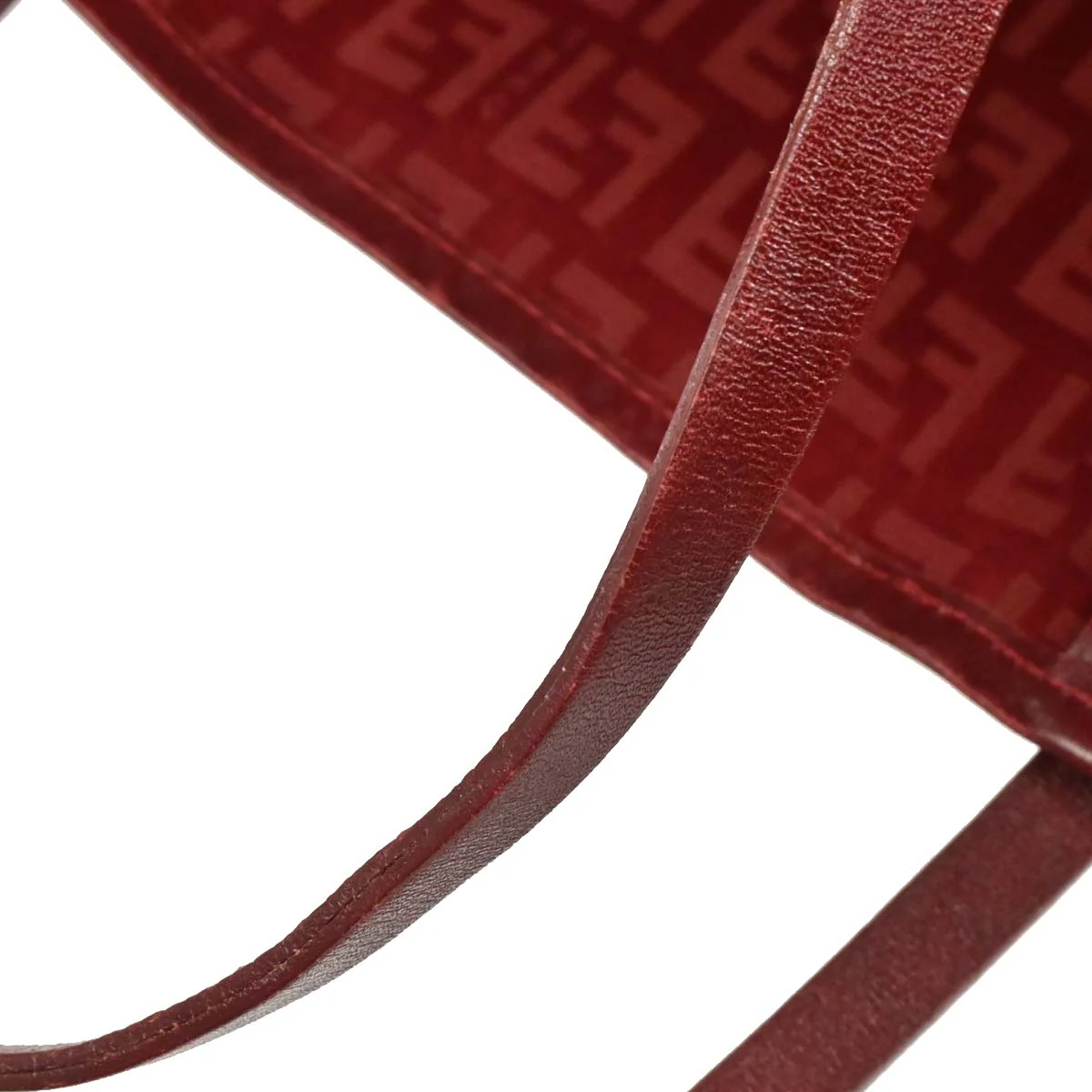 Fendi Red Canvas Zucchino Tote Handbag - Image 5