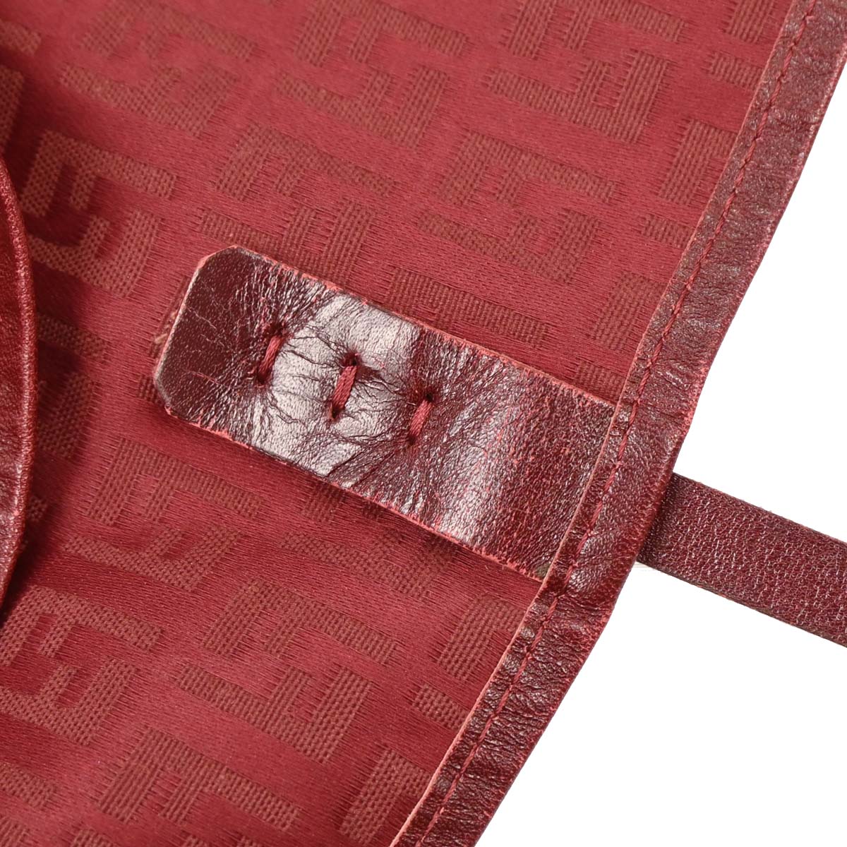 Fendi Red Canvas Zucchino Tote Handbag - Image 7