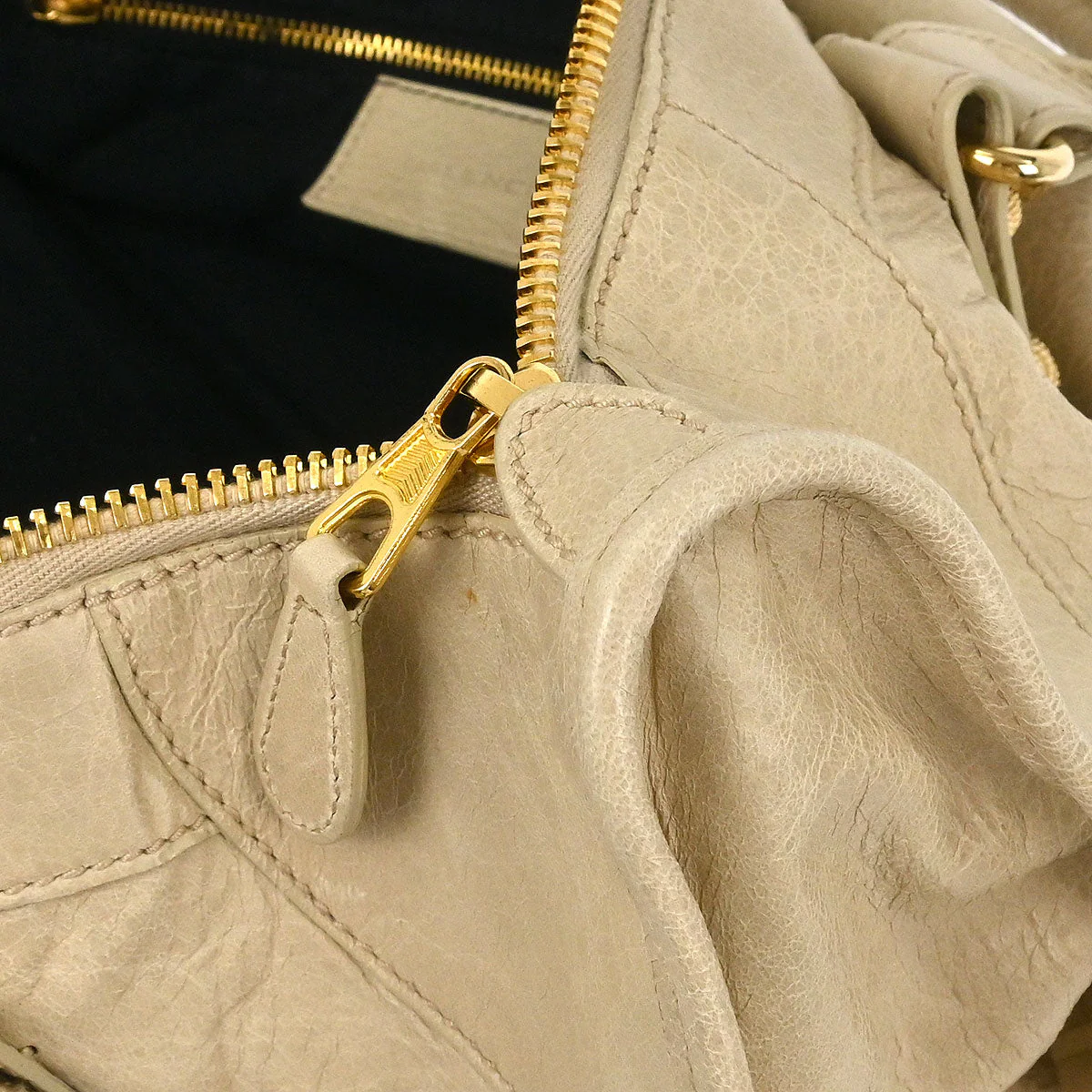 Balenciaga Beige The Work Handbag - Image 10