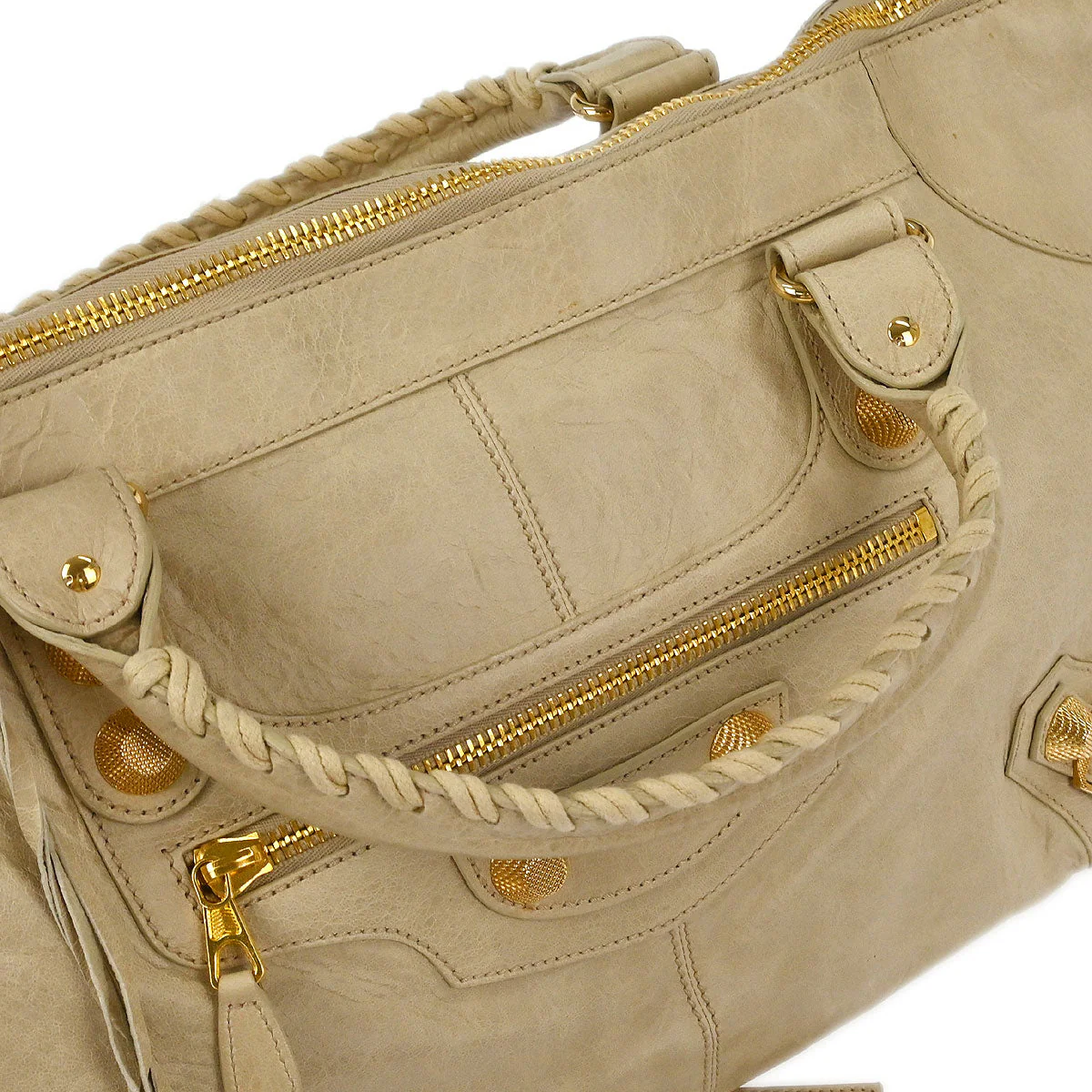 Balenciaga Beige The Work Handbag - Image 5