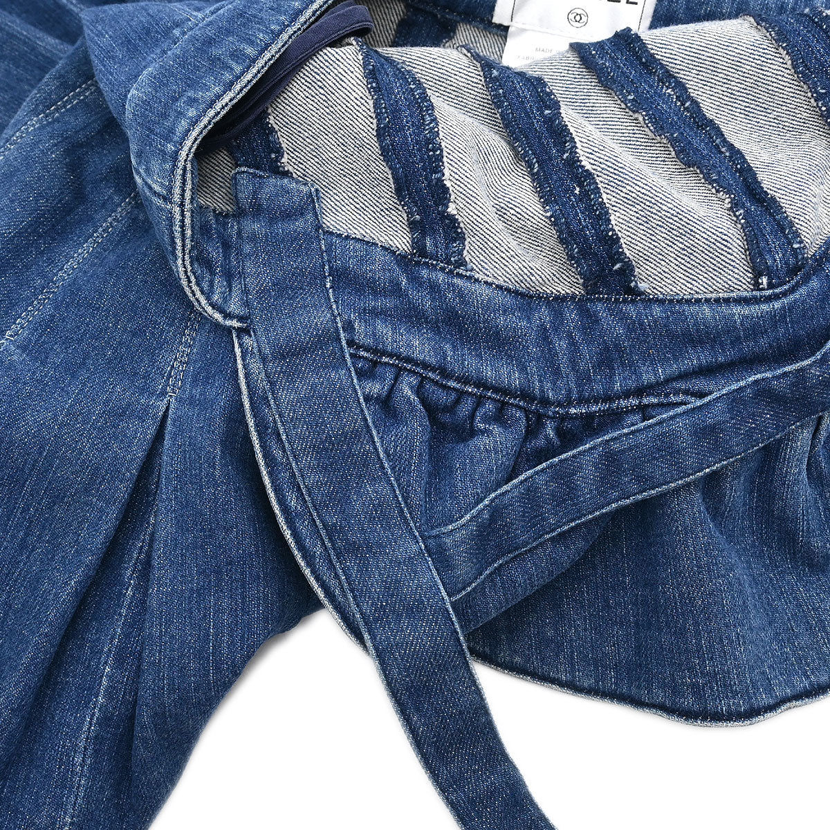 Chanel 2007 Denim Halter Dress Indigo #36 - Image 4