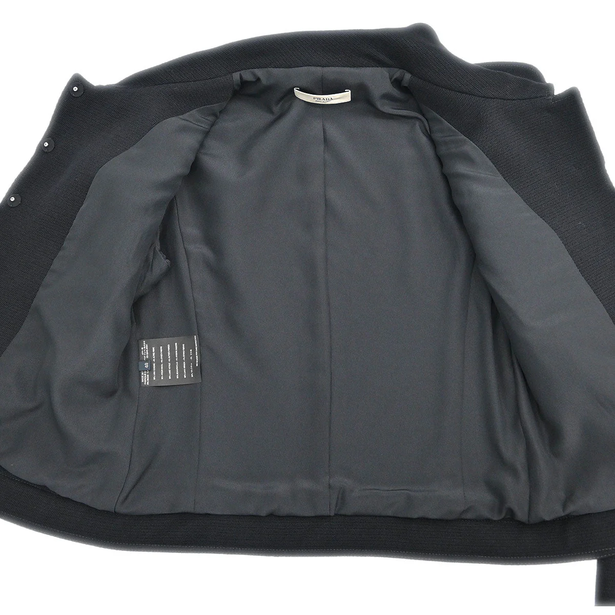 Prada Setup Suit Jacket Skirt Black #40 - Image 6