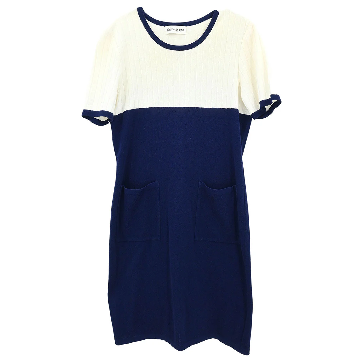 Yves Saint Laurent Setup Cardigan Dress Navy #M - Image 3
