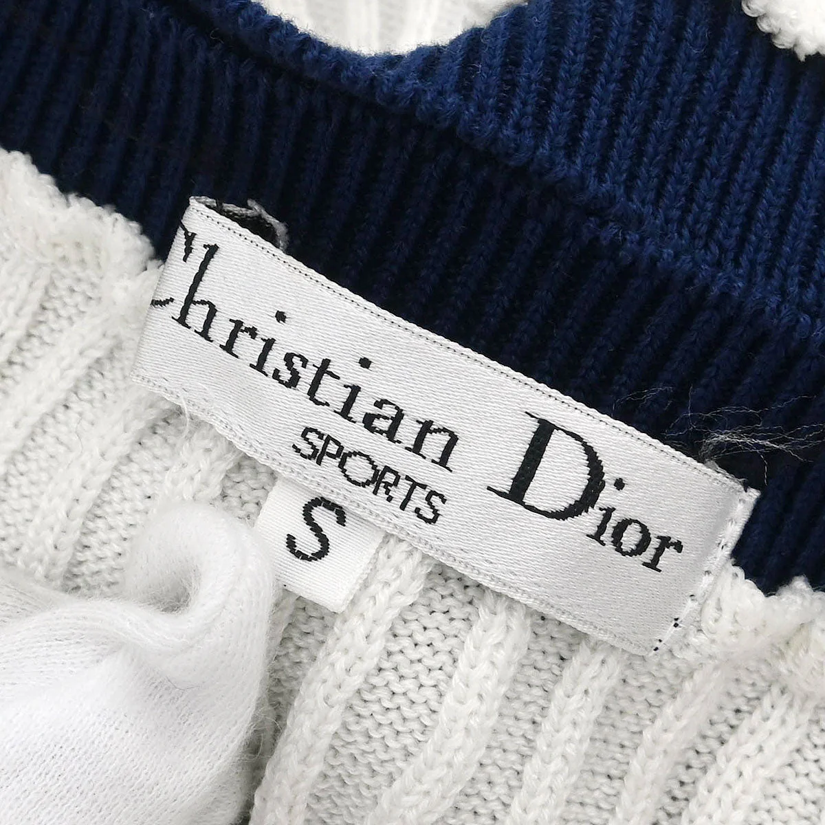 Christian Dior Top Navy #S - Image 8