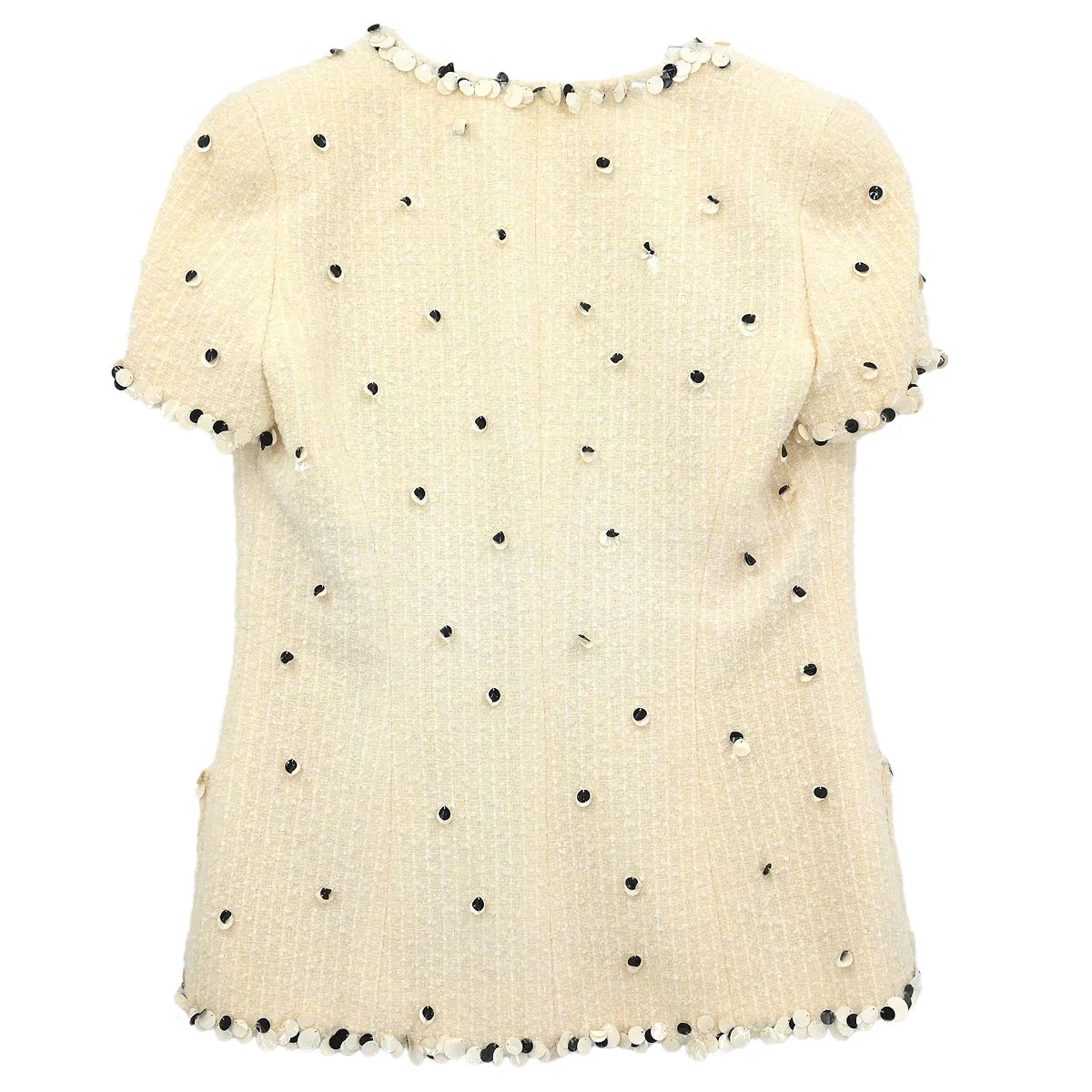 Chanel 1995 Single Breasted Collarless Jacket White #40 - Image 2