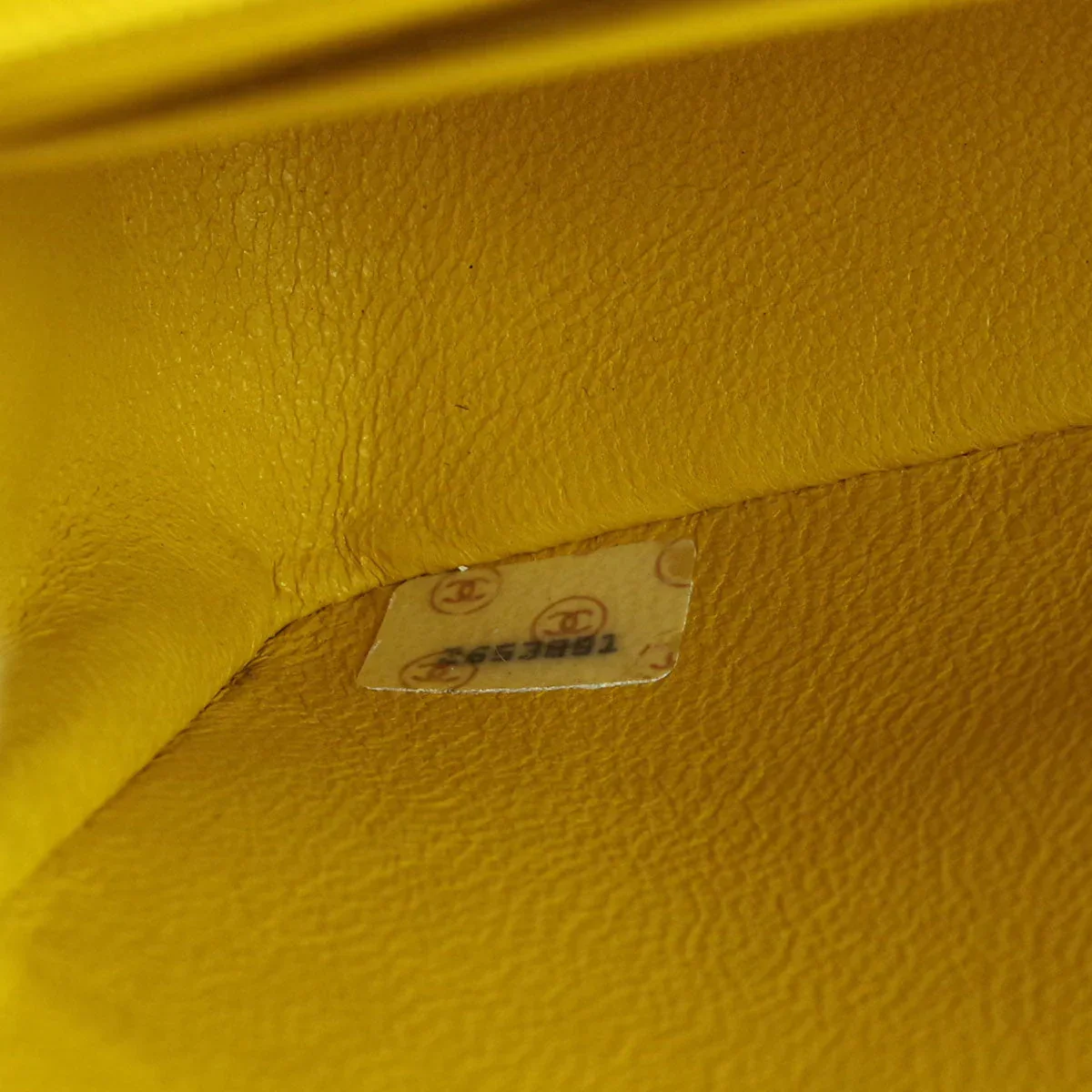 Chanel * 1991-1994 Diana Small Yellow Linen - Image 9