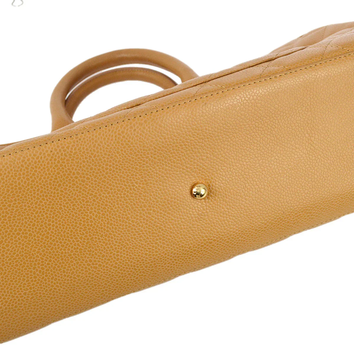 Chanel 2004-2005 Beige Caviar Bowling Bag 37 - Image 4