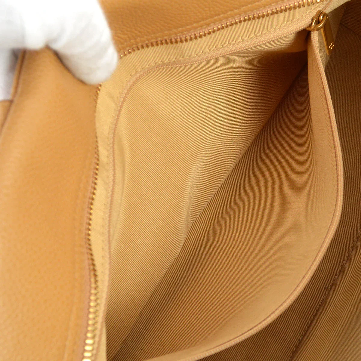 Chanel 2004-2005 Beige Caviar Bowling Bag 37 - Image 9