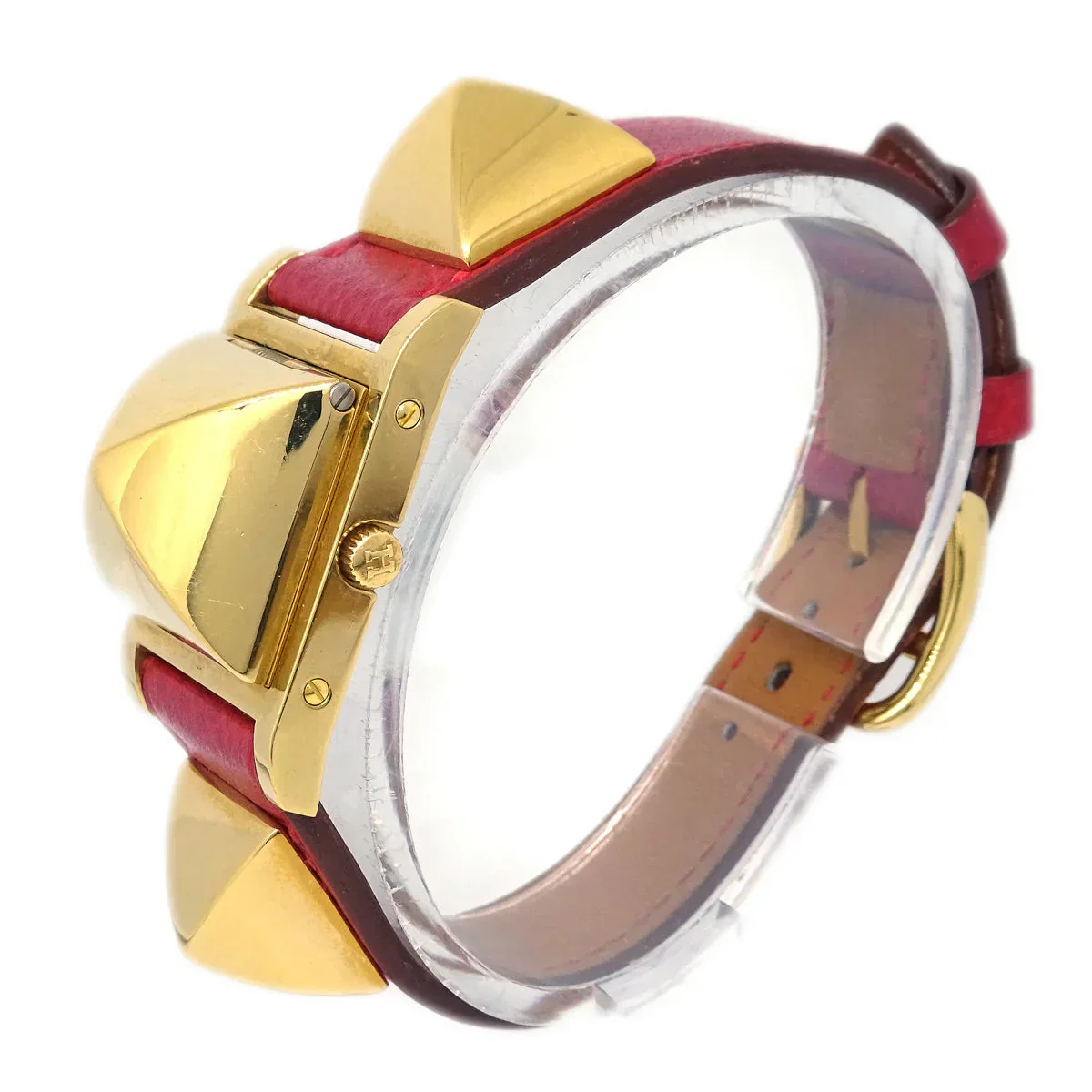 Hermes 1994 Medor Watch Red Courchevel - Image 2