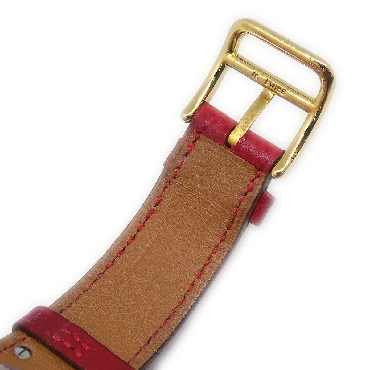 Hermes 1994 Medor Watch Red Courchevel - Image 6